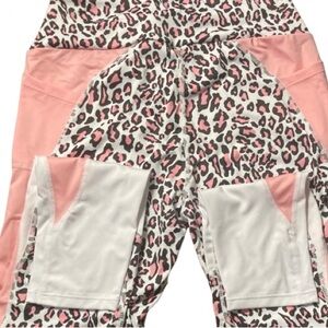 Pink and Black Leopard Print Leggings
